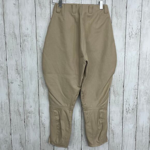 Vintage Unisex Tan Horse Equestrian Riding Trouser Pants Stretch Pockets 25 R - Picture 2 of 11